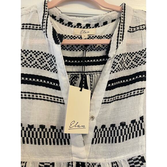 Elan Stripped Sleeveless A-Line Mini Dress, NWT, Size: Large - Picture 6 of 6